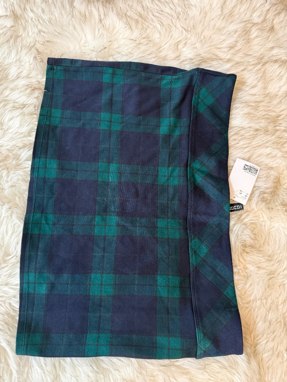 *NWT* H&M Green and Navy Plaid Mini Skirt